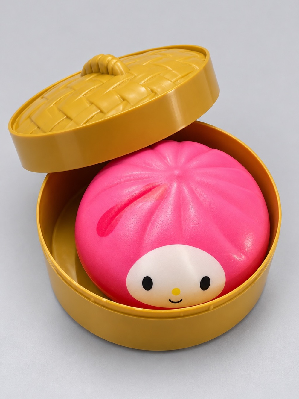 My Melody Dumpling Bun Squishy with Steamer Basket – Pink Squishy Toy
